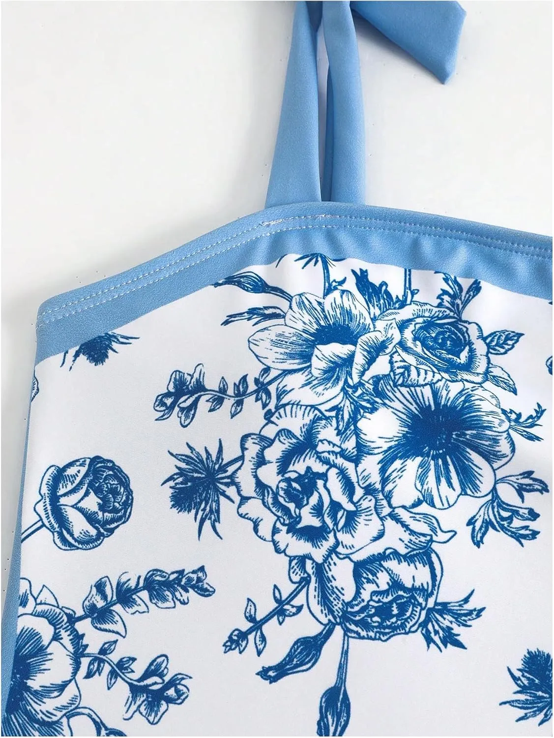 SHENHE Girl's One Piece Swimsuit with Sarong Cover Up Wrap Skirt Floral Tie Shoulder Bathing Suit
