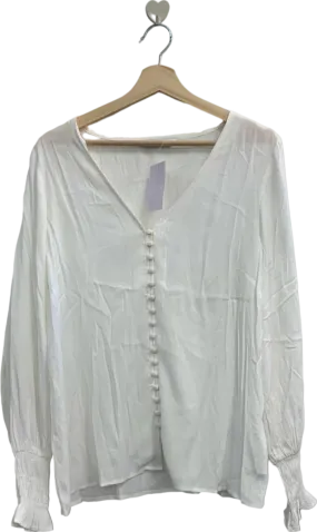 Shop Direct White Button-Down Blouse UK Size 12