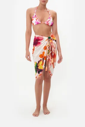 SHORT TASSEL SARONG PRETTY AS A POPPY