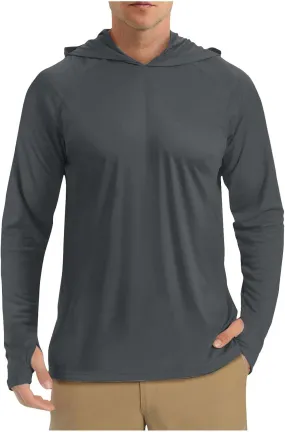 Sun Shirt UPF 50  Men's Fishing Long Sleeve UV Protection Hoodie Hiking Rash Guard Beach Swimming Running Pullover