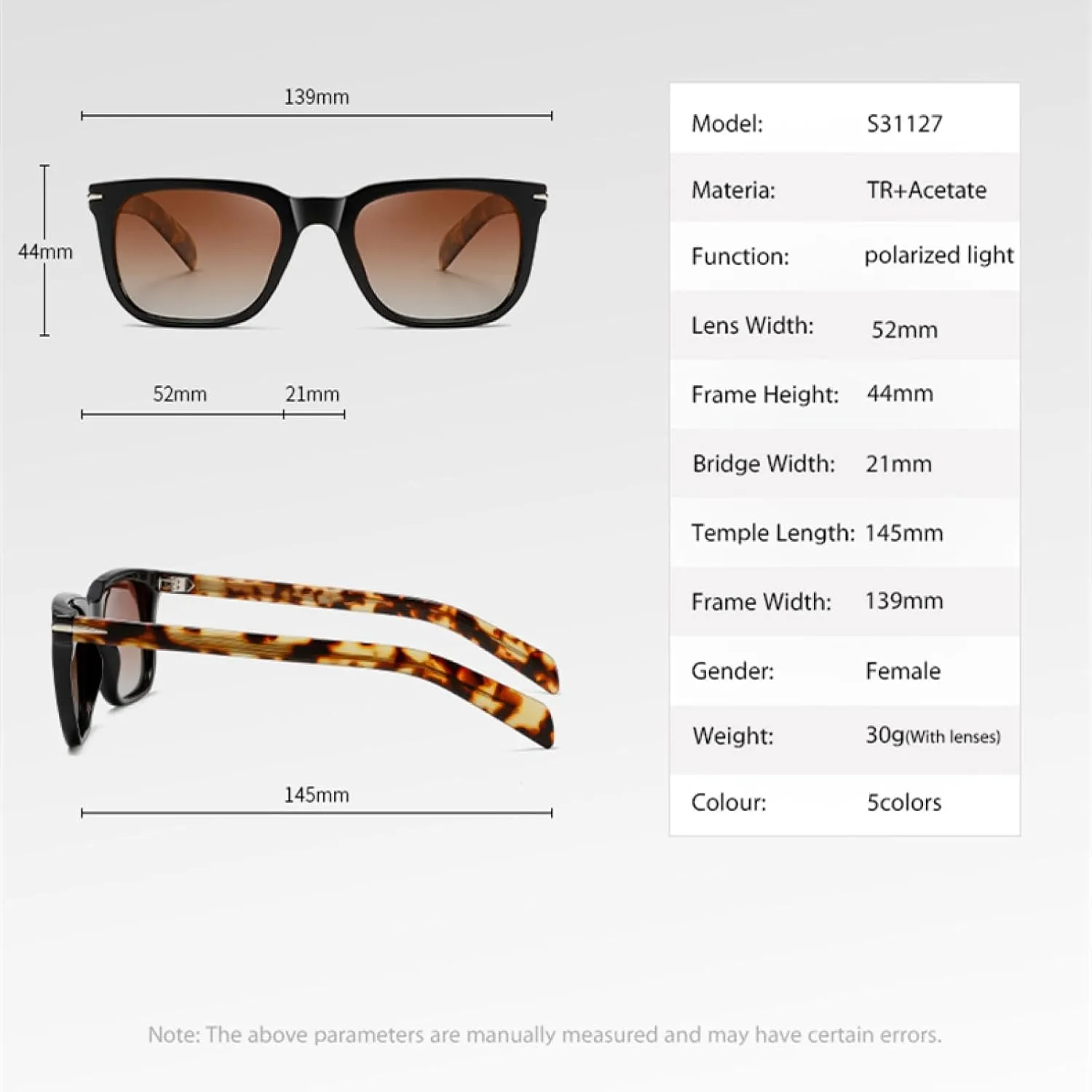 Sunglasses for Women Uv400 Men Retro Acetate Frame Camping Outdoor Shade