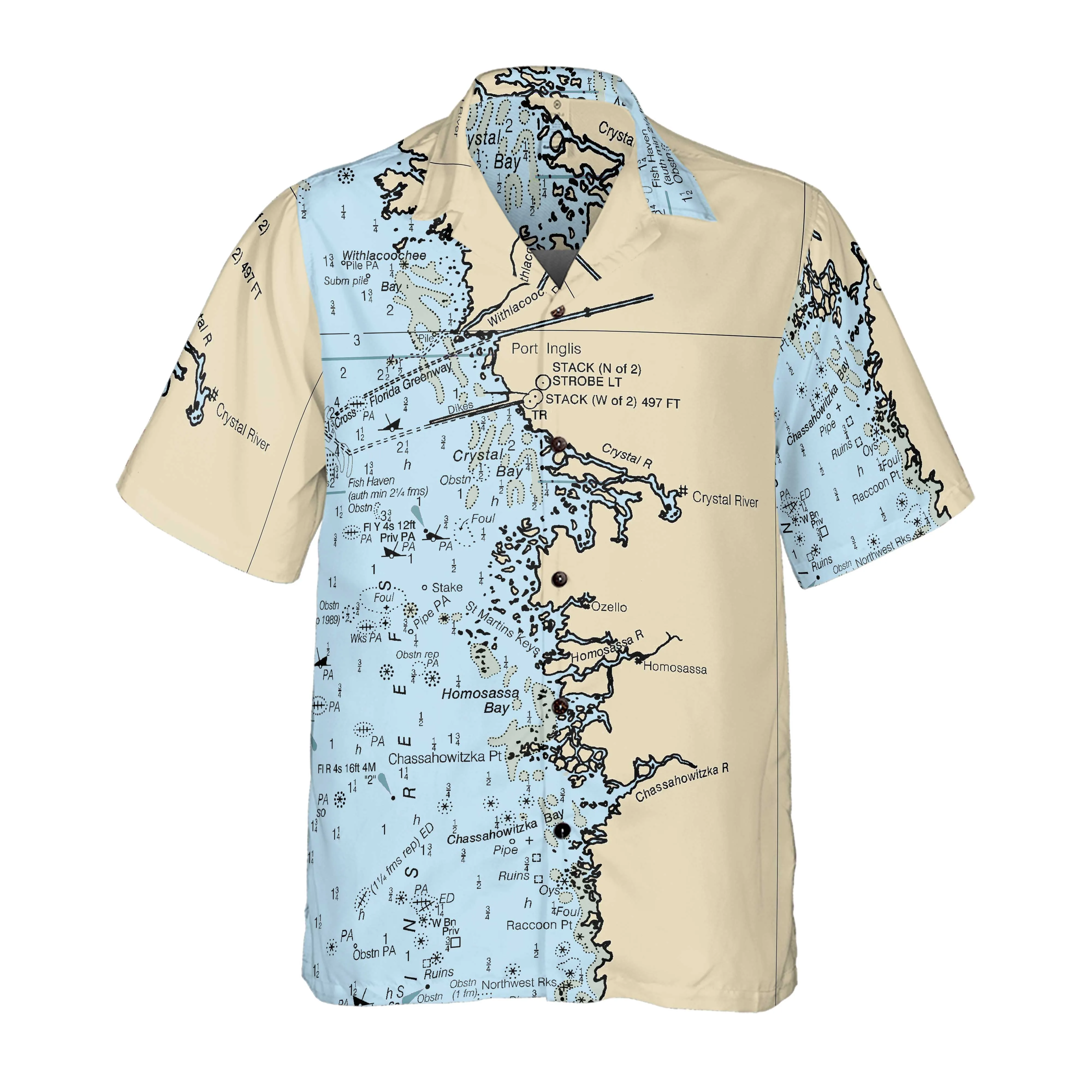 The Crystal River Coconut Button Camp Shirt