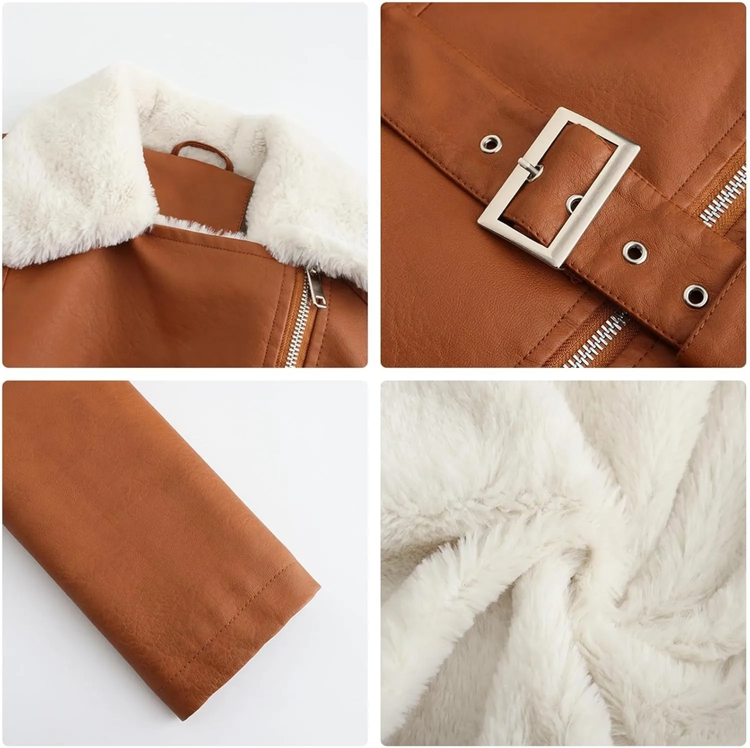 Trench Coat Trendy Oversized Zip Overcoats With Belt, Jacket Coat Trendy Oversized Zip Overcoats With Belt