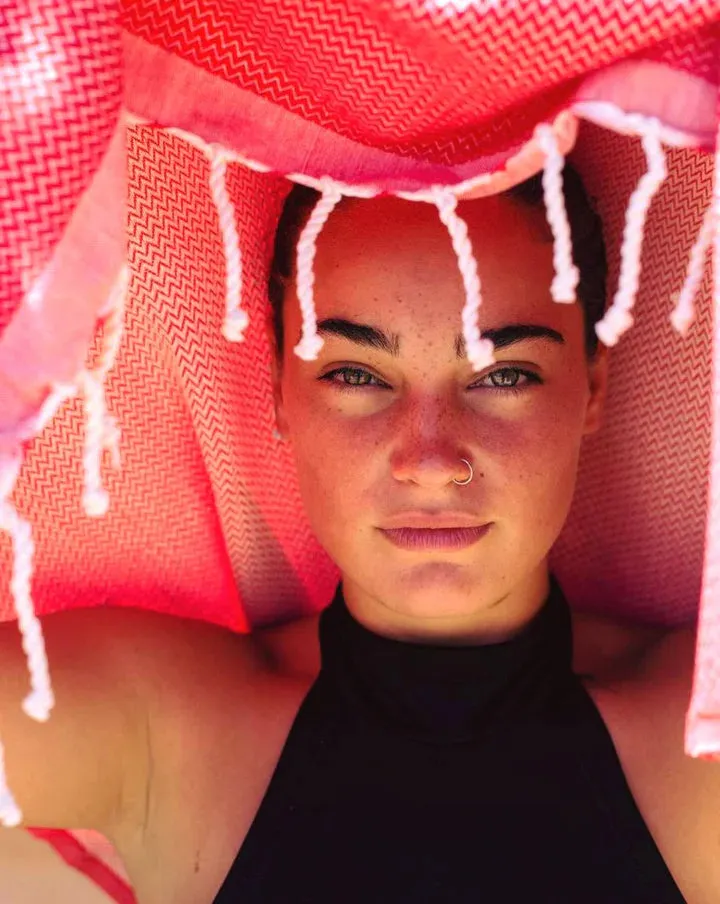 Turkish Beach Towel - Coral