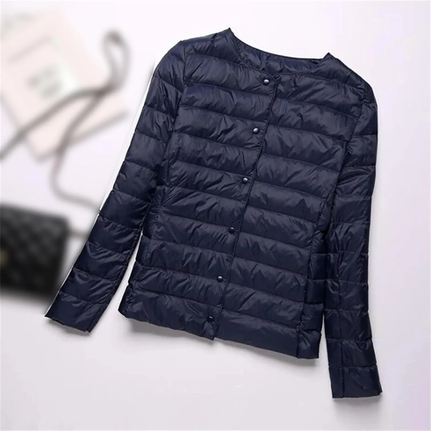 Winter Slim Women Duck Down Jacket Light Short Coat Thin Puffer Jacket Womens Lightweight Coat