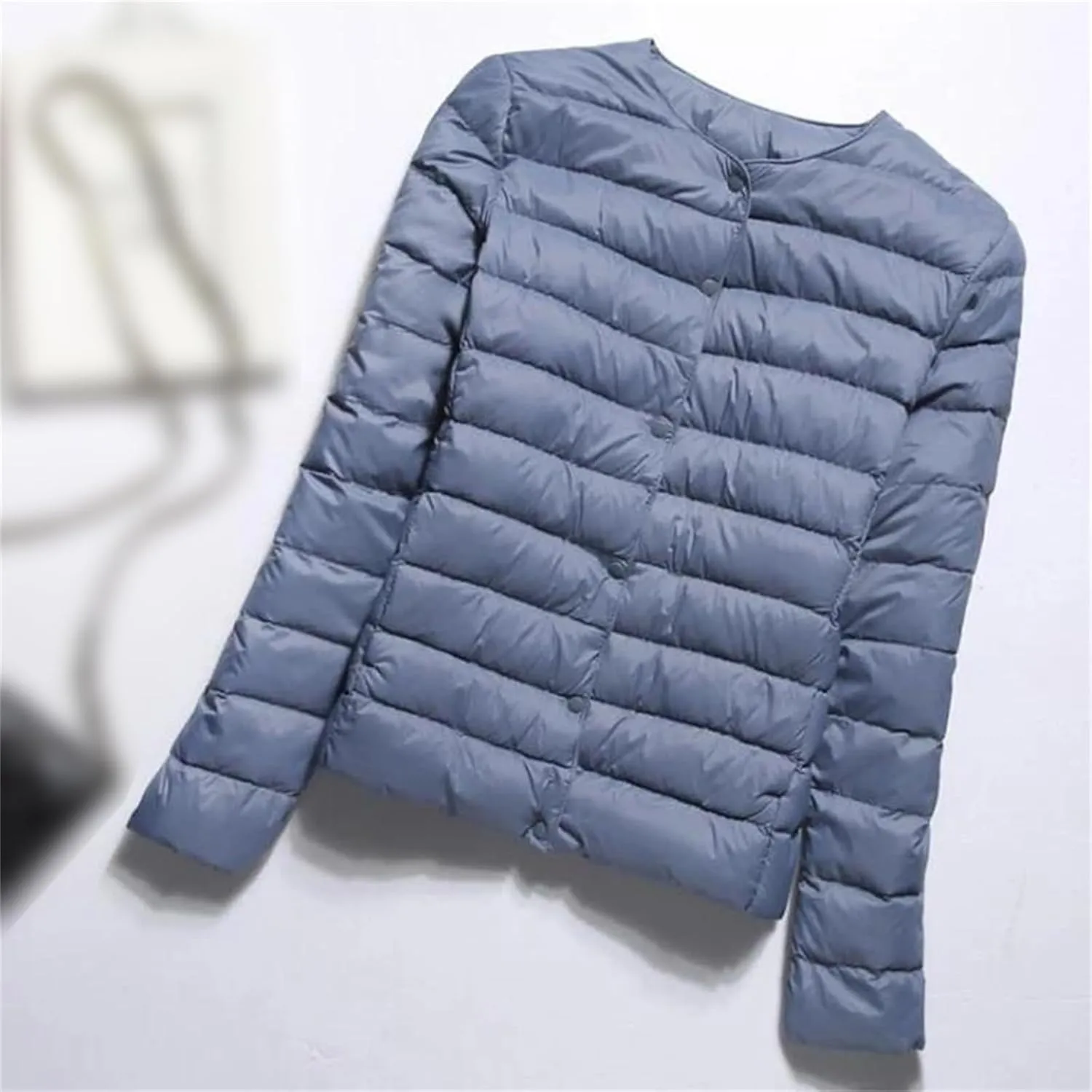 Winter Slim Women Duck Down Jacket Light Short Coat Thin Puffer Jacket Womens Lightweight Coat