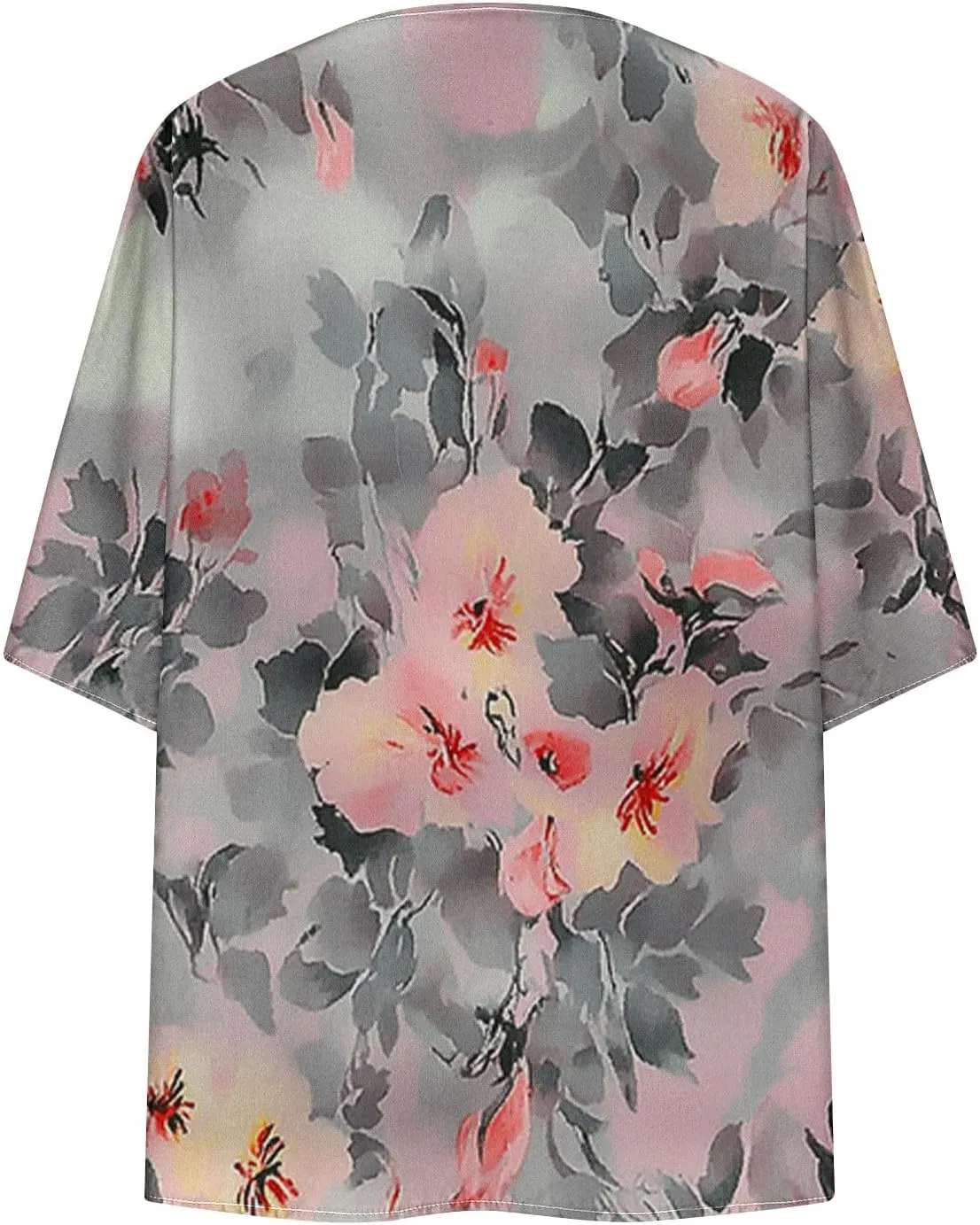 Women's Beach Cover Up Chiffon Kimono Cardigan Flroal Bathing Suit Cover Up Shirt Blouse for Summer Swimwear Coverups