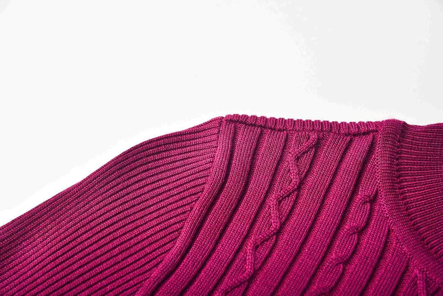 Womens Cute Cropped Sweater Top Cable Knit Mock Neck Pullover Light Weight