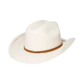 Women's Felt Cowboy Hat w/Twisted Faux Leather Band