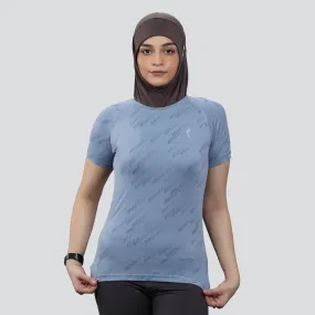 Women's Flex Fit Breathable Activewear T-Shirt - Ice Blue