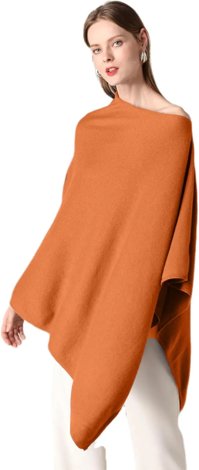 Women's Knitted Scarf Poncho Sweater with Buttons Winter Warm Open Front Poncho light weight sweater wrap poncho cape