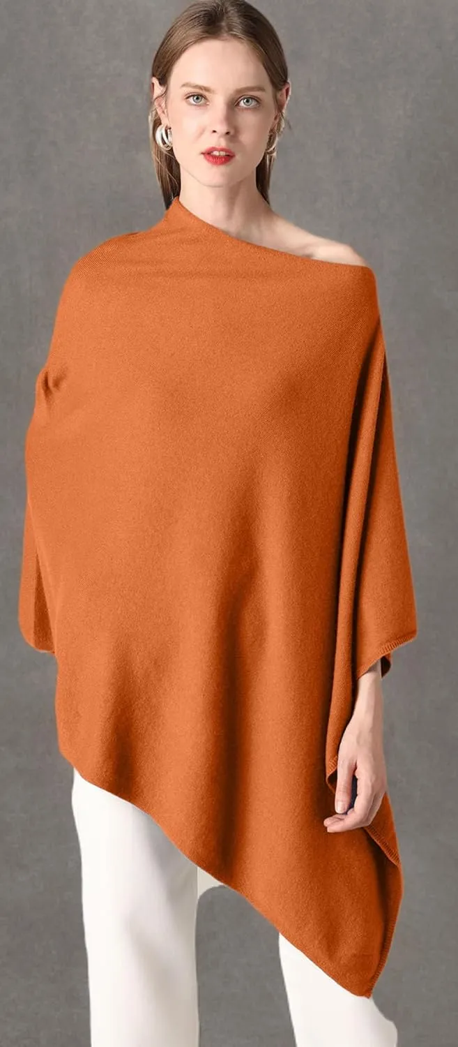 Women's Knitted Scarf Poncho Sweater with Buttons Winter Warm Open Front Poncho light weight sweater wrap poncho cape