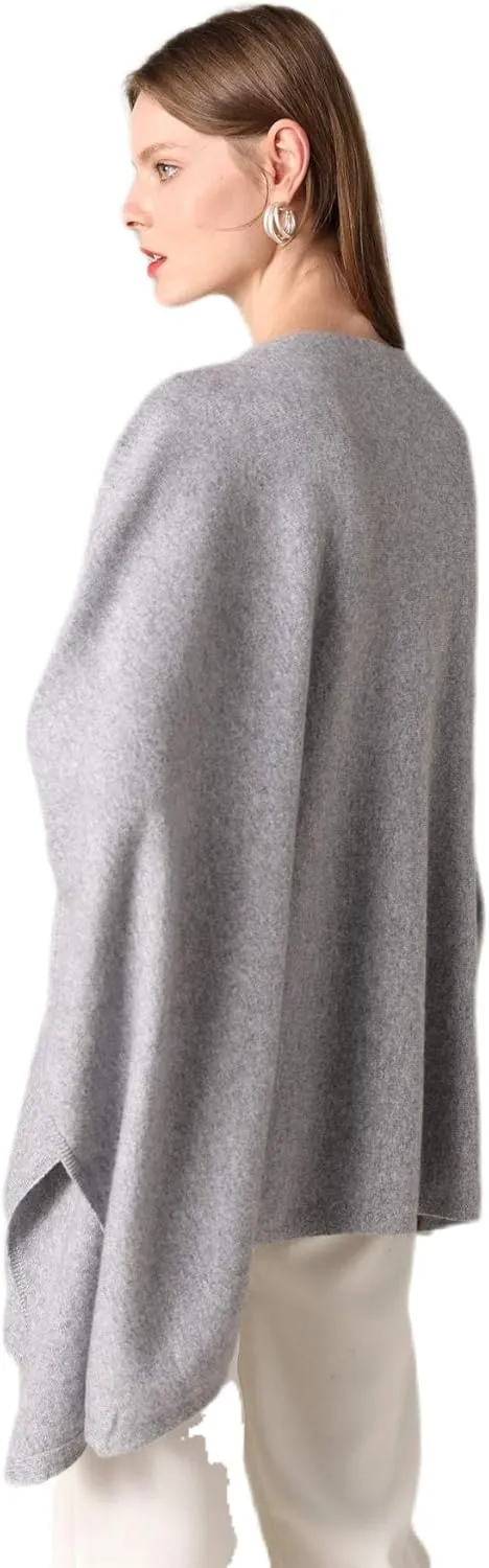 Women's Knitted Scarf Poncho Sweater with Buttons Winter Warm Open Front Poncho light weight sweater wrap poncho cape