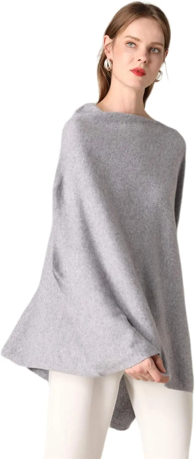 Women's Knitted Scarf Poncho Sweater with Buttons Winter Warm Open Front Poncho light weight sweater wrap poncho cape
