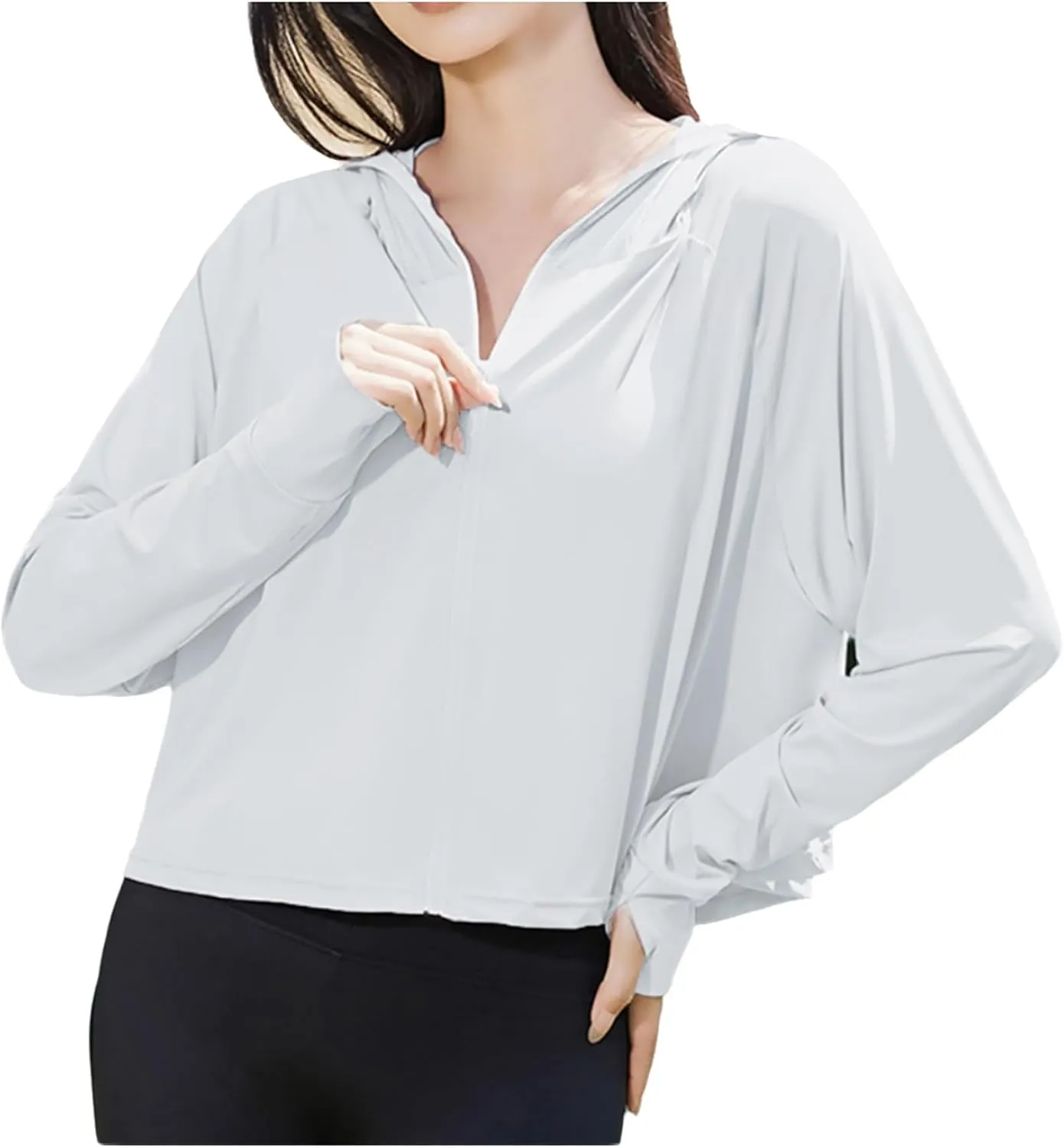 Womens Summer Clothes Swimsuit Coverup Lightweight Sun Protection Shirts Breathable Running Outdoor Cropped Jacket