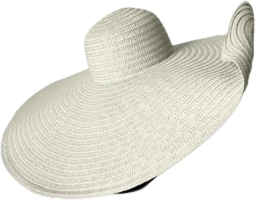 Women's Wide Brim Sun Straw Hat Folable Floppy Hat Summer UV Protection Beach Cap