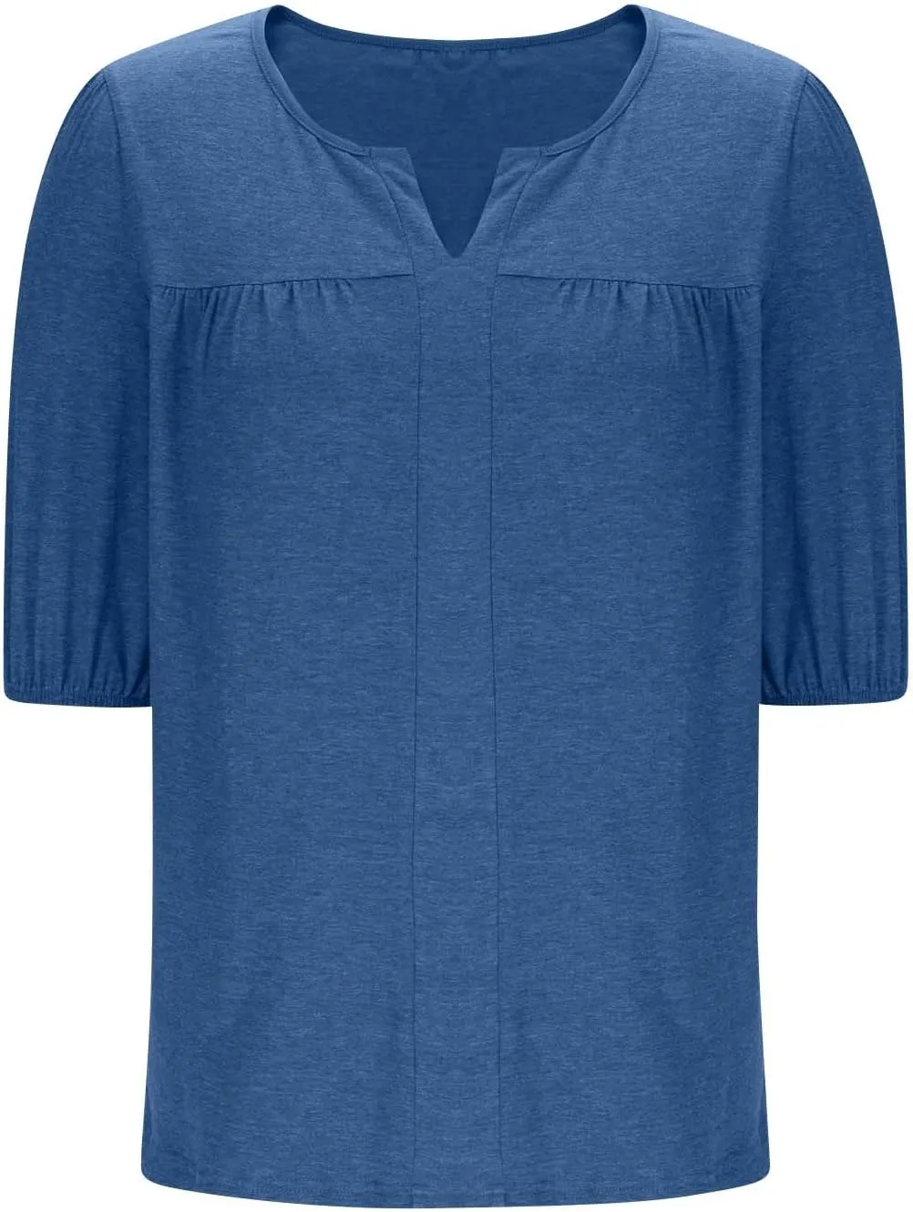 Xiaojmake Womens Summer Casual Tunic Tops Dressy 2025 Short Sleeve Pleated Trendy Shirts Casual Flowy Blouse for Leggings