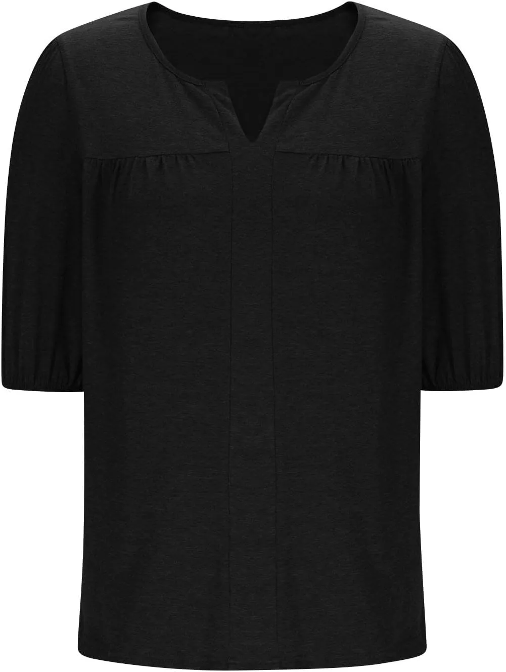 Xiaojmake Womens Summer Casual Tunic Tops Dressy 2025 Short Sleeve Pleated Trendy Shirts Casual Flowy Blouse for Leggings