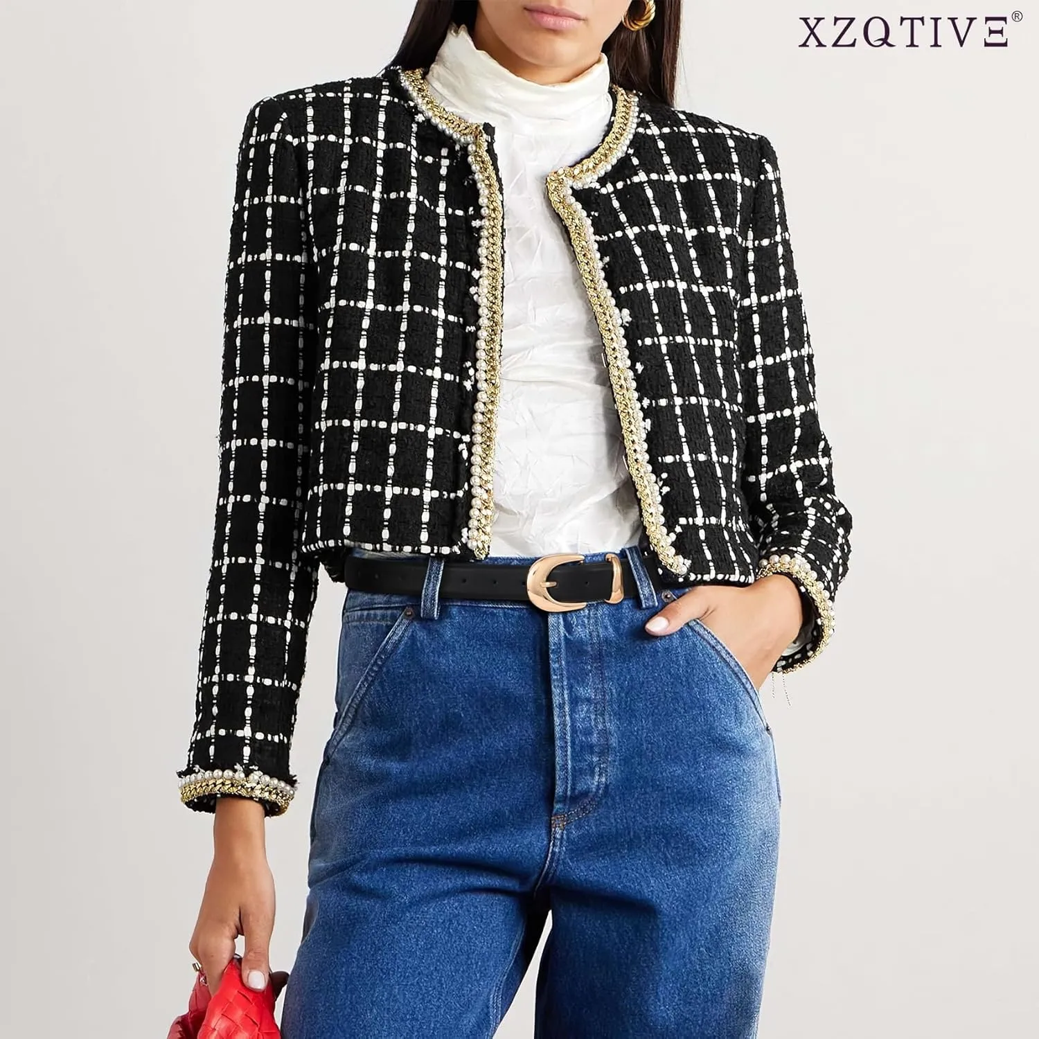XZQTIVE Women Leather Belt for Jeans Pants Ladies Fashion Skinny belt with Gold Silver Buckle